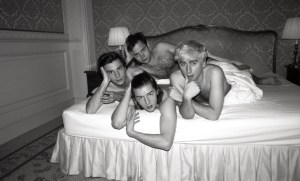 Die vier Herren von Bilderbuch im Bett